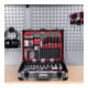 Jeu de 144 outils universels STIER dans une valise en aluminium