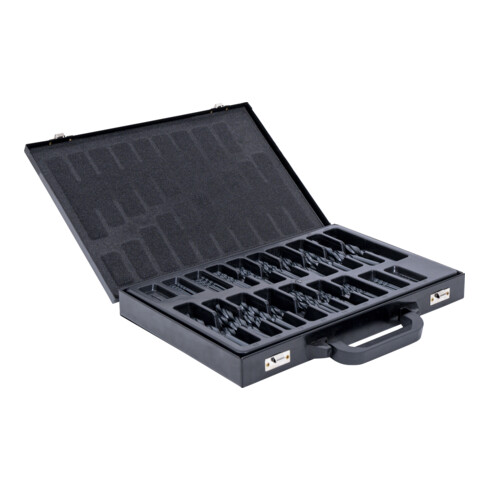 Jeu de 170 forets hélicoïdaux STIER Basic DIN 338 HSS-R 1 à 10 mm par pas de 0,5 mm