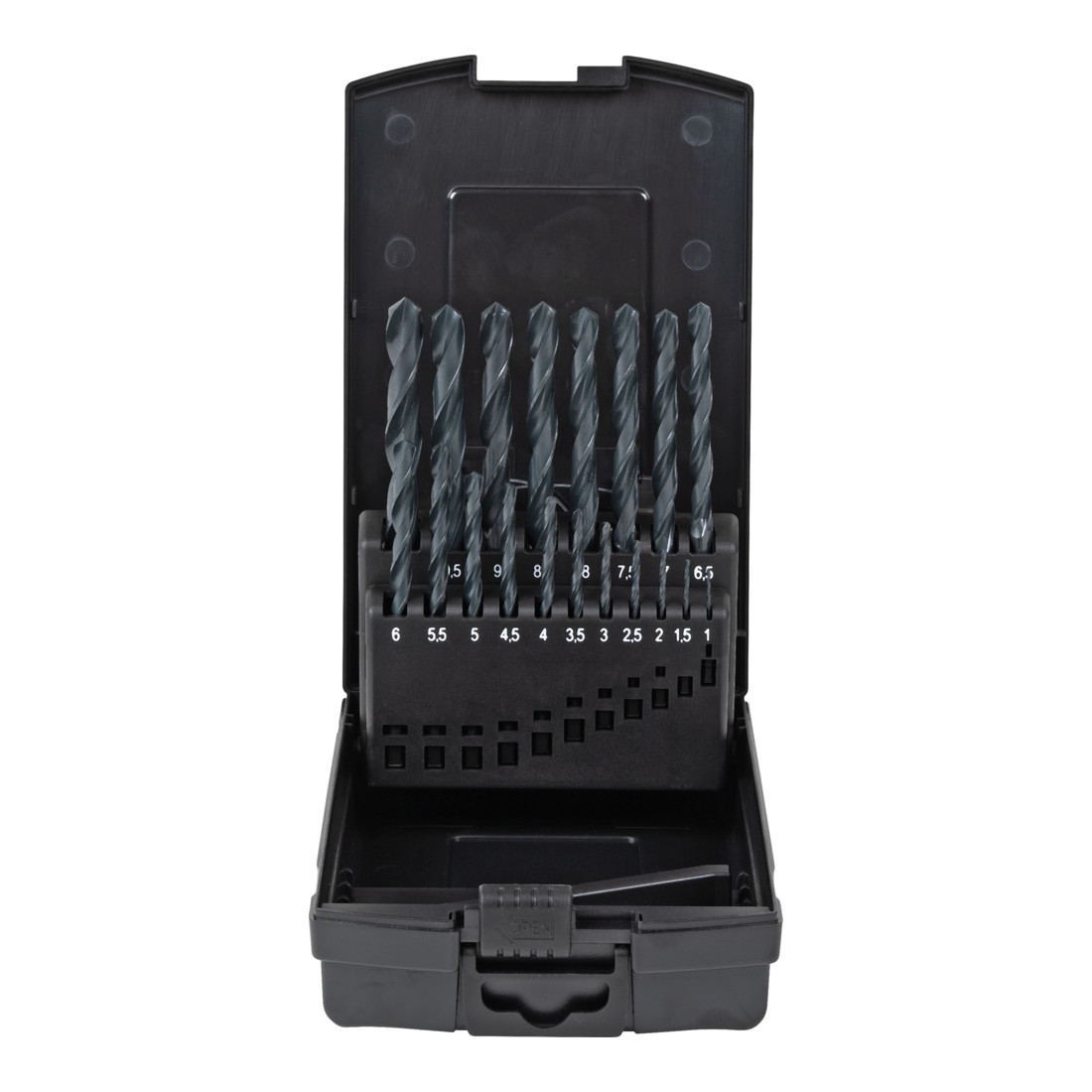 Jeu de 19 forets hélicoïdaux STIER Basic DIN 338 HSS-R 1-10 mm en coffret