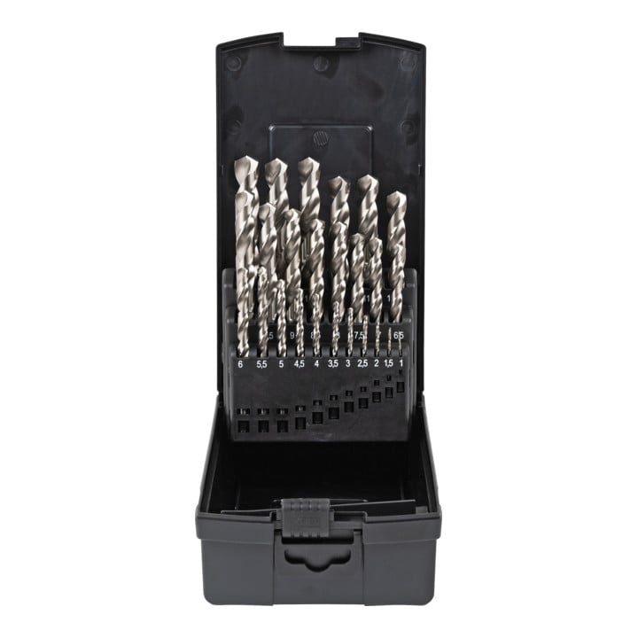 Set STIER Jeu de tournevis à torsion pour visseuse 42 pièces + Jeu de forets hélicoïdaux DIN 338 19 pièces