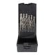 Jeu de 25 forets hélicoïdaux STIER Premium DIN 338 HSS-Co5 1-13mm en coffret