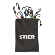 Jeu de 28 élastiques de fixation STIER, crochets en acier avec revêtement ABS-2