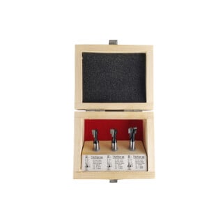 Jeu de 3 fraises pour rainures en T STIER, vis M5 M6 et M8, 8 mm pour défonceuses