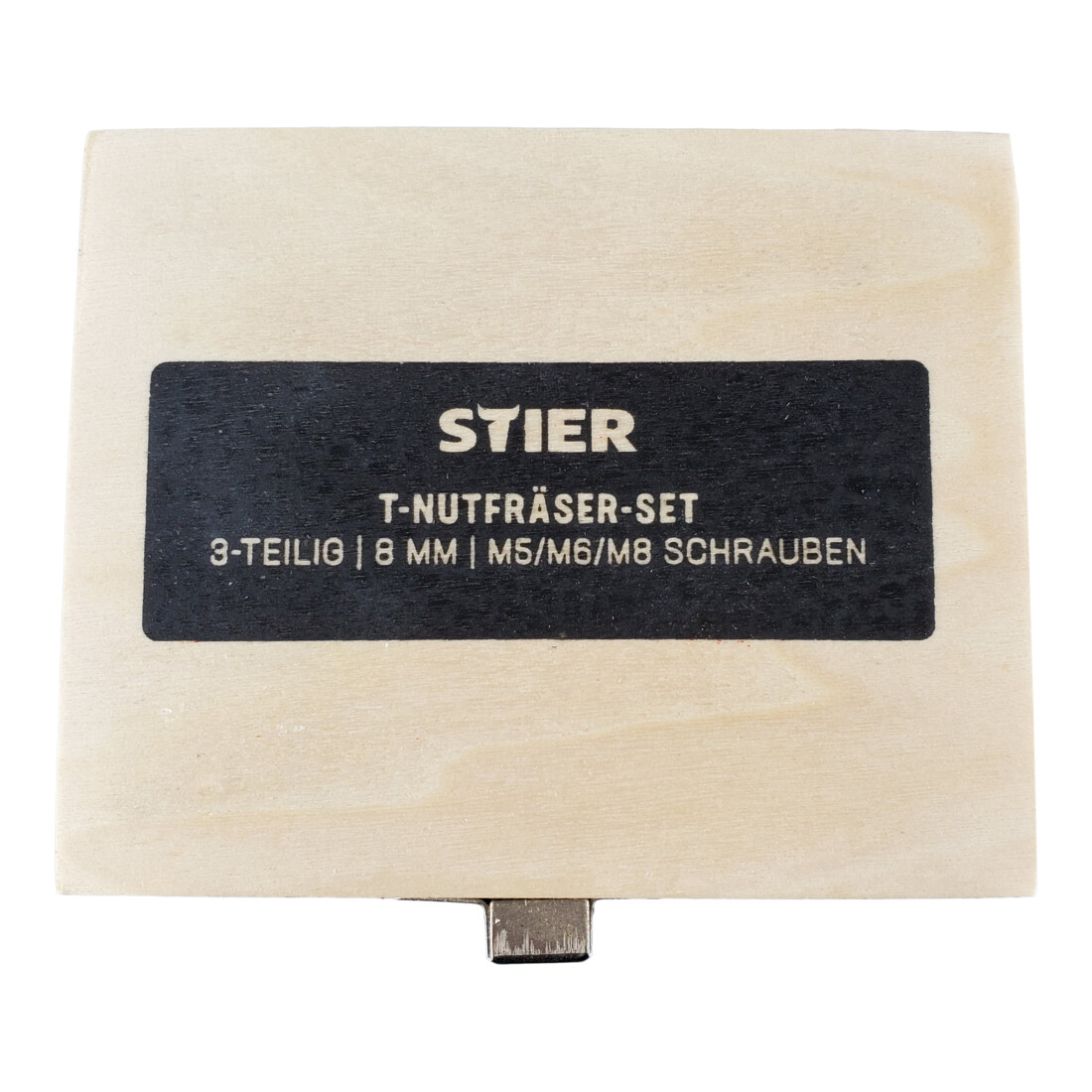 Jeu de 3 fraises pour rainures en T STIER, vis M5 M6 et M8, 8 mm pour défonceuses