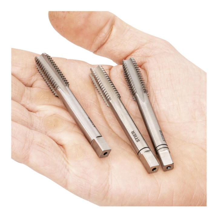 Jeu de 3 tarauds main STIER DIN 352 HSS-G M10