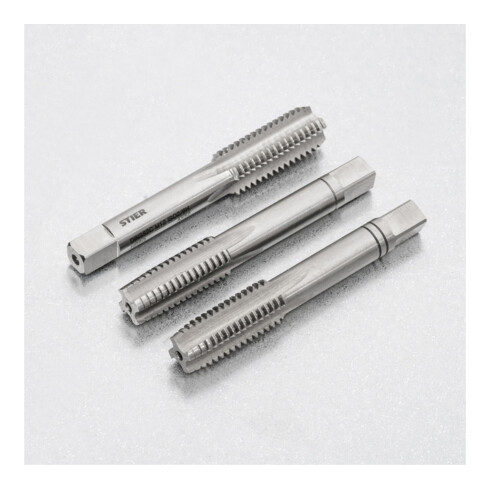 Jeu de 3 tarauds main STIER DIN 352 HSS-G M12