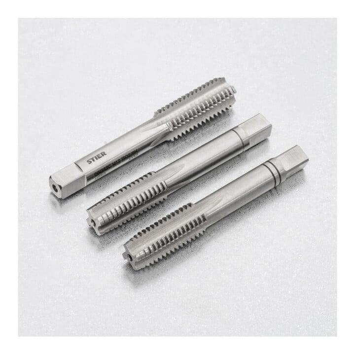 Jeu de 3 tarauds main STIER DIN 352 HSS-G M12
