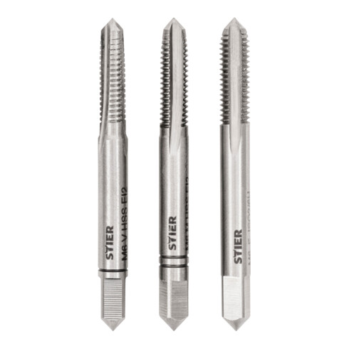Jeu de 3 tarauds main STIER DIN 352 HSS-G M6