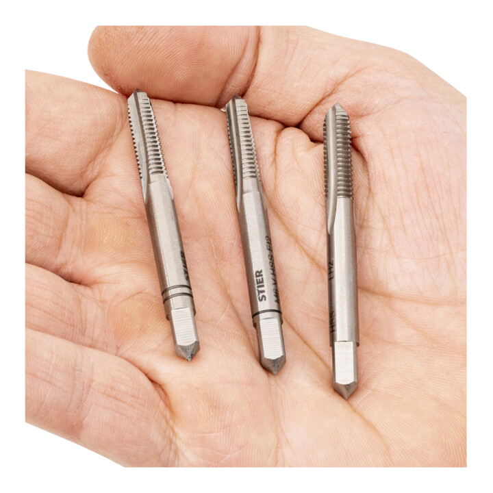 Jeu de 3 tarauds main STIER DIN 352 HSS-G M6
