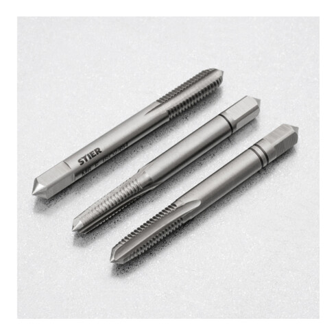 Jeu de 3 tarauds main STIER DIN 352 HSS-G M6
