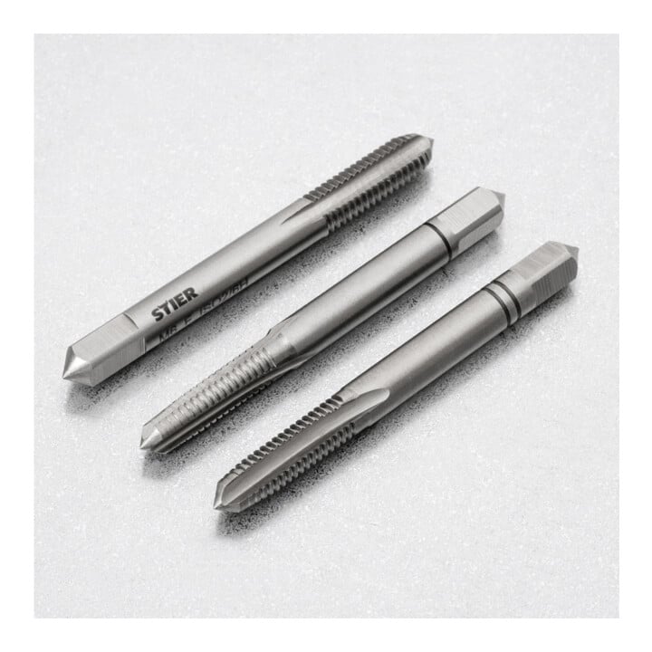 Jeu de 3 tarauds main STIER DIN 352 HSS-G M6