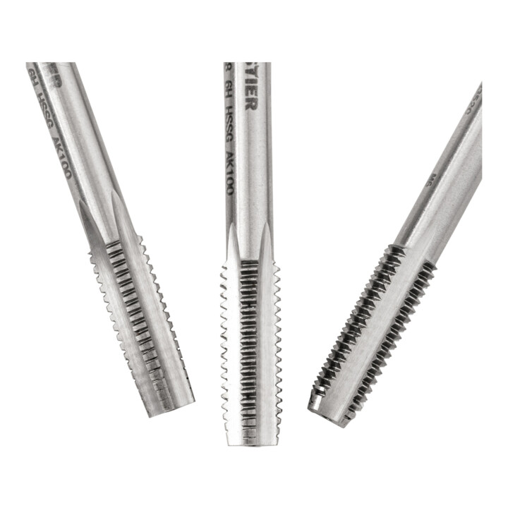Jeu de 3 tarauds main STIER DIN 352 HSS-G M8