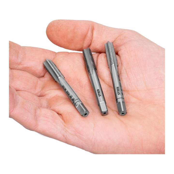 Jeu de 3 tarauds main STIER DIN 352 HSS-G M8