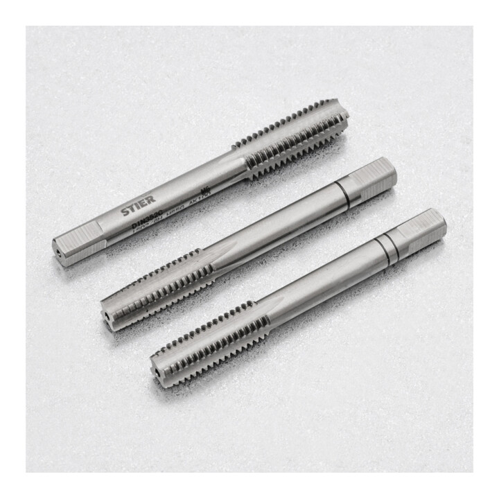 Jeu de 3 tarauds main STIER DIN 352 HSS-G M8