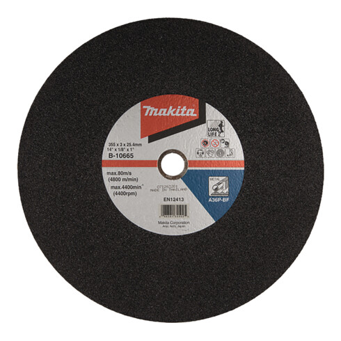 Jeu de 5 disques à tronçonner 355mm Makita B-10665-5