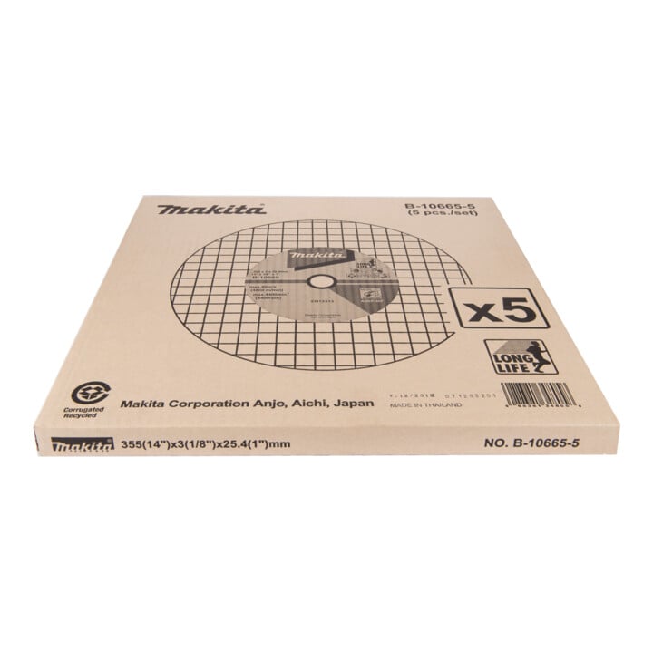 Jeu de 5 disques à tronçonner 355mm Makita B-10665-5