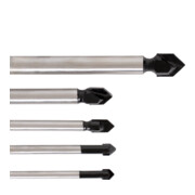 Jeu de 5 forets pour carrelages STIER, queue cylindrique 4 - 10 mm-4