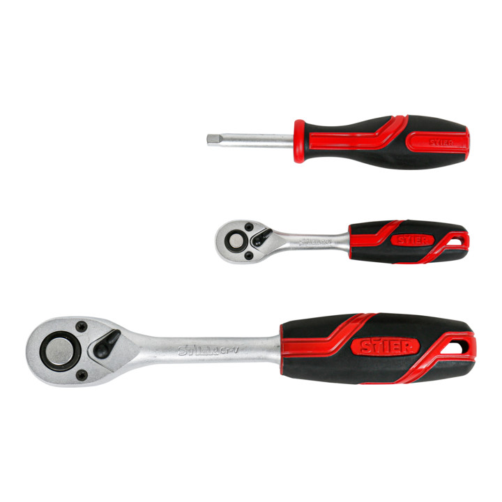 Jeu de 54 clés à douilles STIER 1/4" + 1/2"