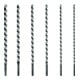 Jeu de 6 forets à simple spirale/forets longs STIER, 385 / 460 mm, 10 - 20 mm, acier à ressorts-5