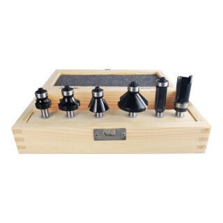Jeu de 6 fraises à araser et de bordage STIER 8 mm pour défonçage