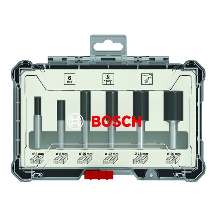 Jeu de 6 fraises à lameller Bosch, queue de 6 mm