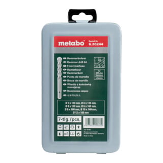 Jeu de 7 forets SDS-plus Classic Ø 5, 6, 8 mm, L = 110 mm / Ø 6, 8, 10, 12 mm L = 160 metabo