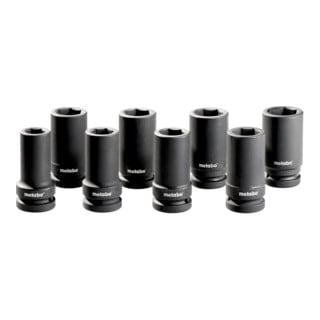 Jeu de 8 clés à douille pour visseuses à percussion 1" metabo