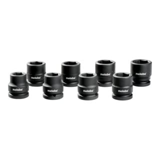 Jeu de 8 clés à douille pour visseuses à percussion 3/4" metabo