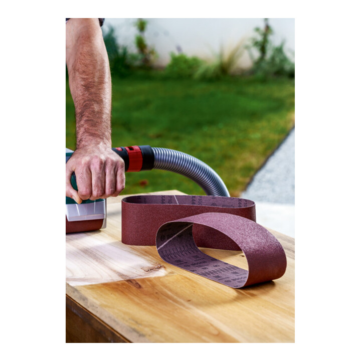 Jeu de bandes abrasives Bosch pour B&D, 9 pièces, 75 x 533 mm, grain 60, 80, 100