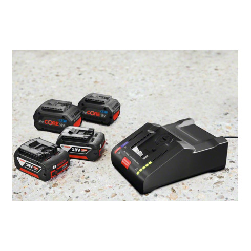 Jeu de batteries de démarrage Bosch : 2 batteries ProCORE 18 Volt 12,0 Ah GAL 18V-160 C et GCY 30-4