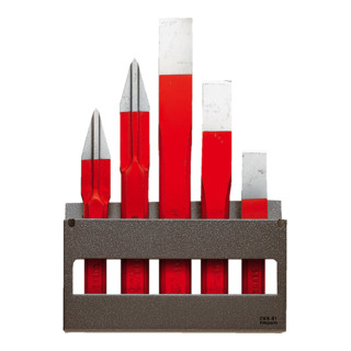Jeu de burins et bédanes sur support Facom, 5 pcs.