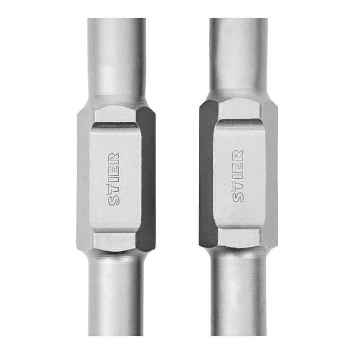 Jeu de burins (plat et pointu) SDS-HEX STIER 410 mm pour marteaux de démolition