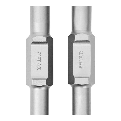 Jeu de burins plats SDS-HEX STIER 35/50 x 410 mm pour marteaux de démolition