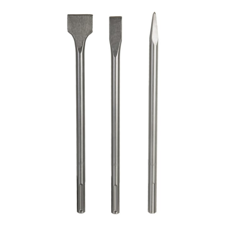 STIER Set de burins SDS-max 3 pièces + Set de burins SDS-plus 3 pièces