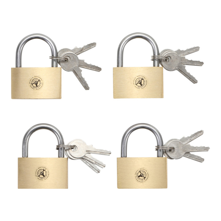 Jeu de cadenas en laiton verrouillage simultané 40 mm 4 pièces BGS Do it yourself