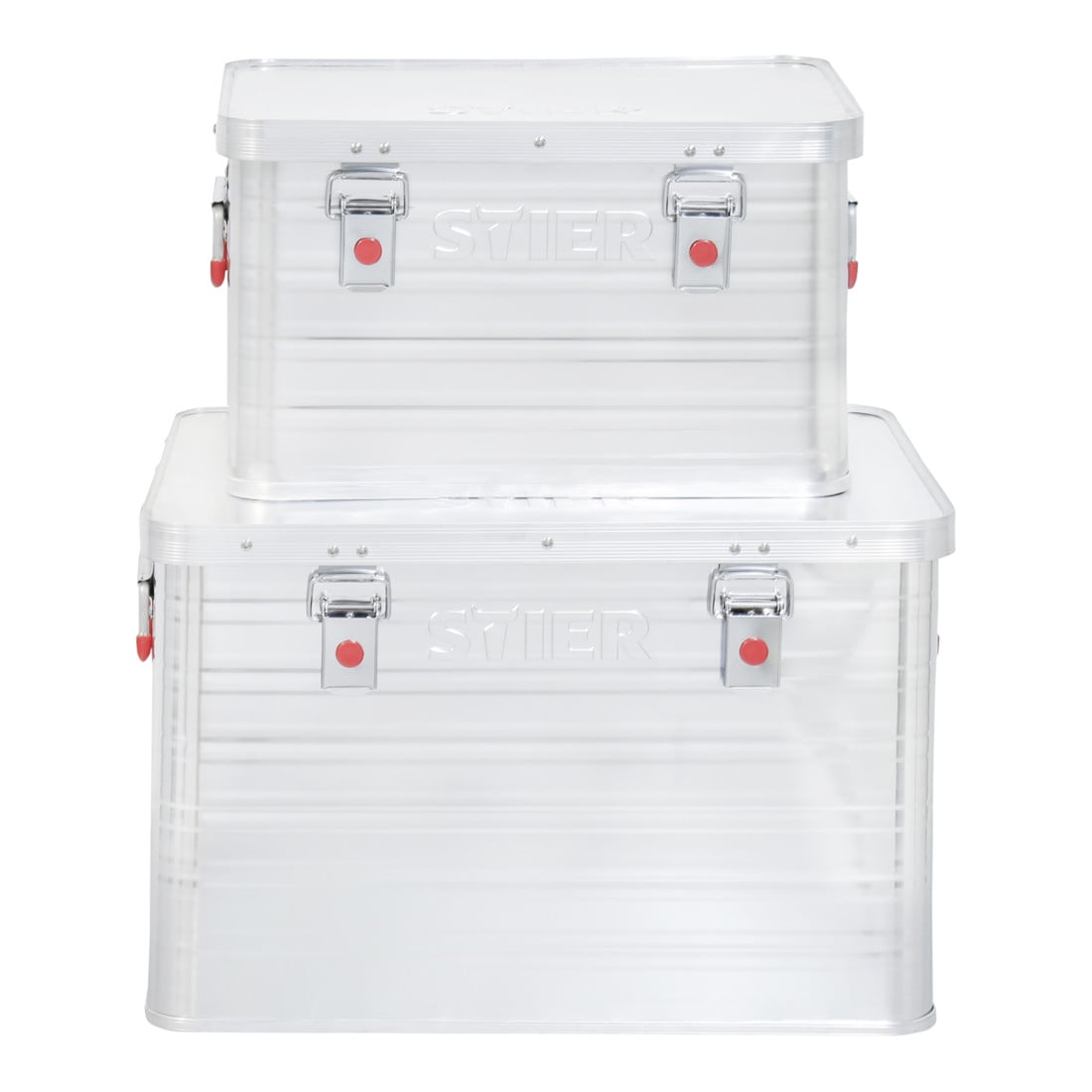Jeu de caisses en aluminium STIER 30 l + 65 l