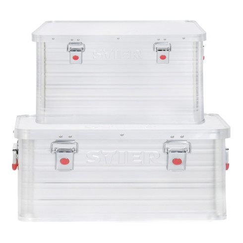 Jeu de caisses en aluminium STIER 50 l + 85 l