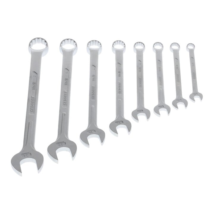 Jeu de cales parallèles 1 B-08 8pces ouv. de clé 10-24 mm forme B CV-acier GEDOR