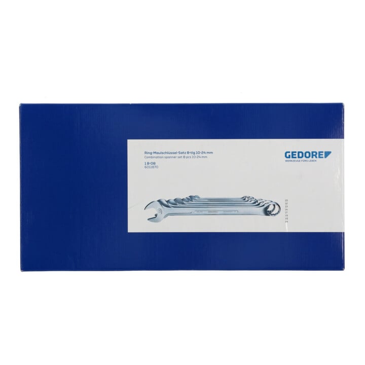 Jeu de cales parallèles 1 B-08 8pces ouv. de clé 10-24 mm forme B CV-acier GEDOR