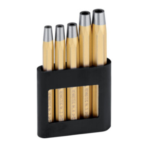 Jeu de chasse-rivets RENNSTEIG dans support en plastique 5 pcs.