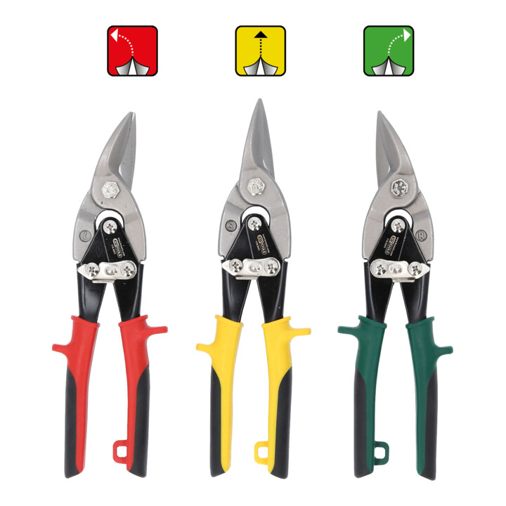 Jeu de cisailles à tôle, 3 pcs.