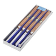 Jeu de burins à tourner HSS SB-Carton 4 - Kirschen, long manche en bois-1
