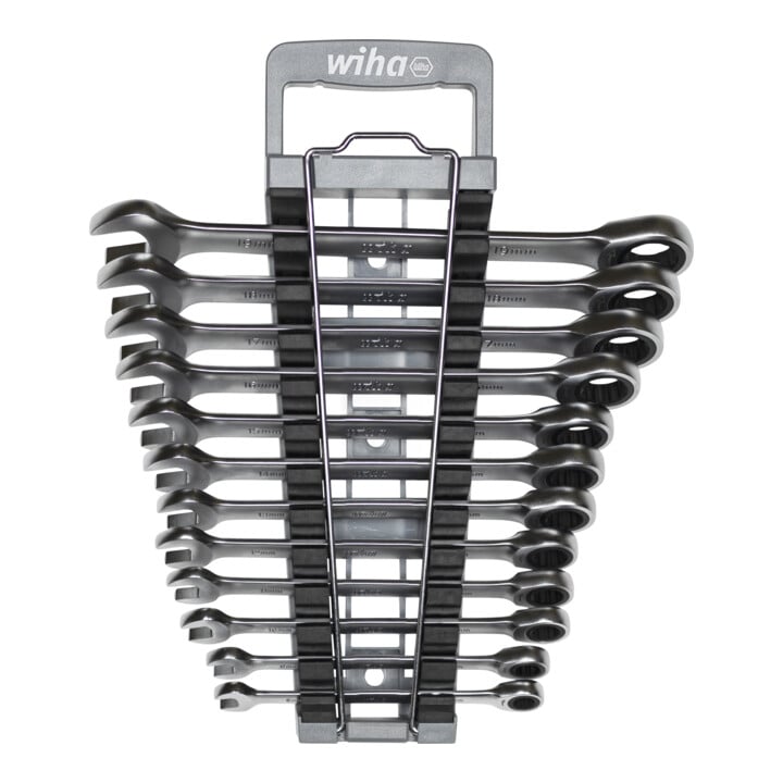 Jeu de clés à cliquet Wiha 13 pièces avec support (44665)