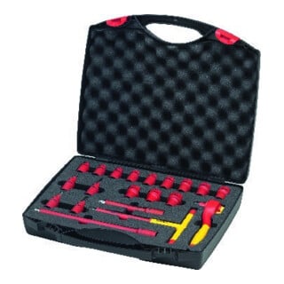 Jeu de clés à cliquet Wiha isolées 3/8" 20 pces en coffret