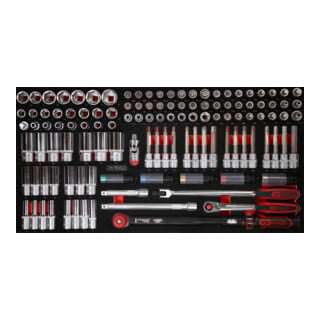 Jeu de clés à douille 1/2" dans insert en mousse, 120 pcs KS Tools