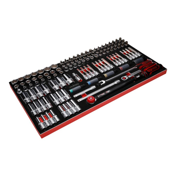 Jeu de clés à douille 1/2" dans insert en mousse, 120 pcs KS Tools