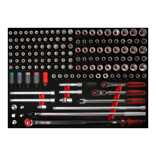 Jeu de clés à douille 1/2" dans insert en mousse, 149 pcs KS Tools