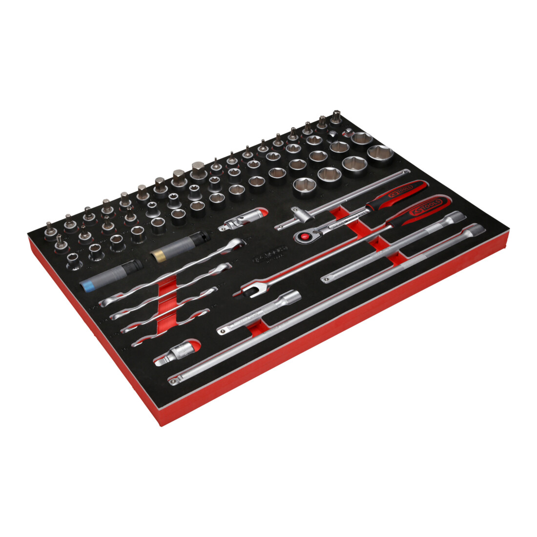 Jeu de clés à douille 1/2" dans insert en mousse, 66 pcs KS Tools