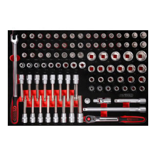 Jeu de clés à douille 1/2" dans insert en mousse, 95 pcs KS Tools