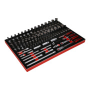 Jeu de clés à douille 1/4''+ 3/8" dans insert en mousse, 142 pcs KS Tools-3
